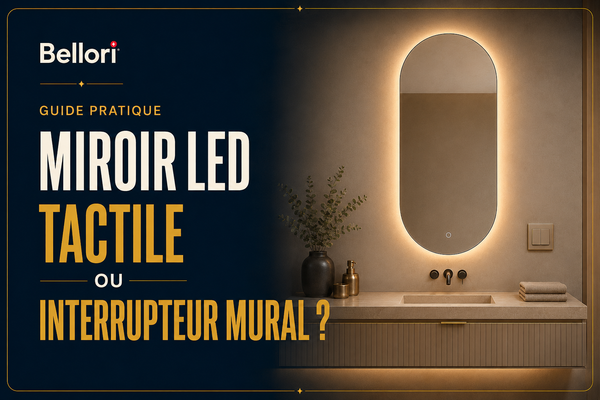Miroir LED avec interrupteur mural ou tactile : que choisir ?