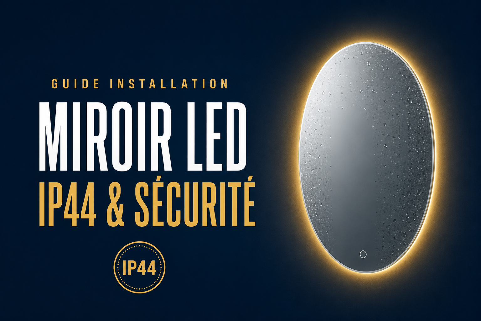 Installer un miroir LED en sécurité : norme IP44 et volumes