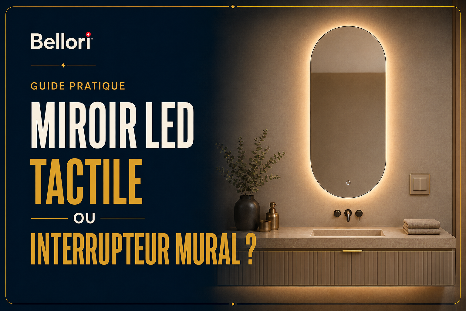 Miroir LED avec interrupteur mural ou tactile : que choisir ?