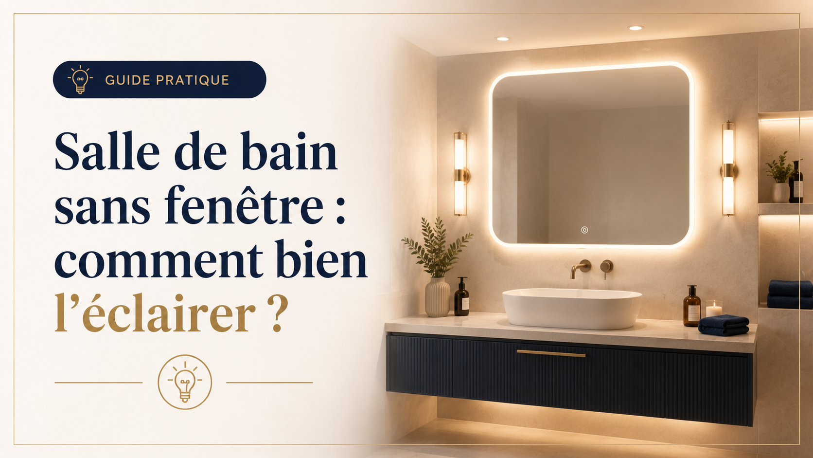 Salle de bain sans fenêtre : comment bien l'éclairer ?