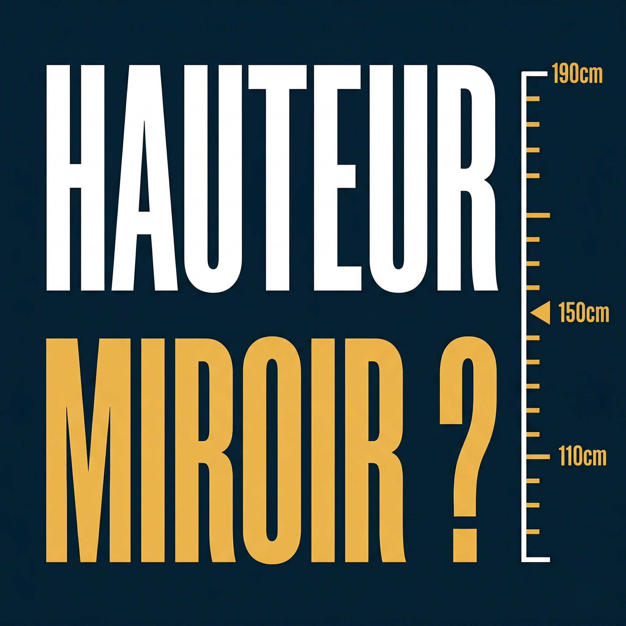 Hauteur idéale pour poser un miroir de salle de bain