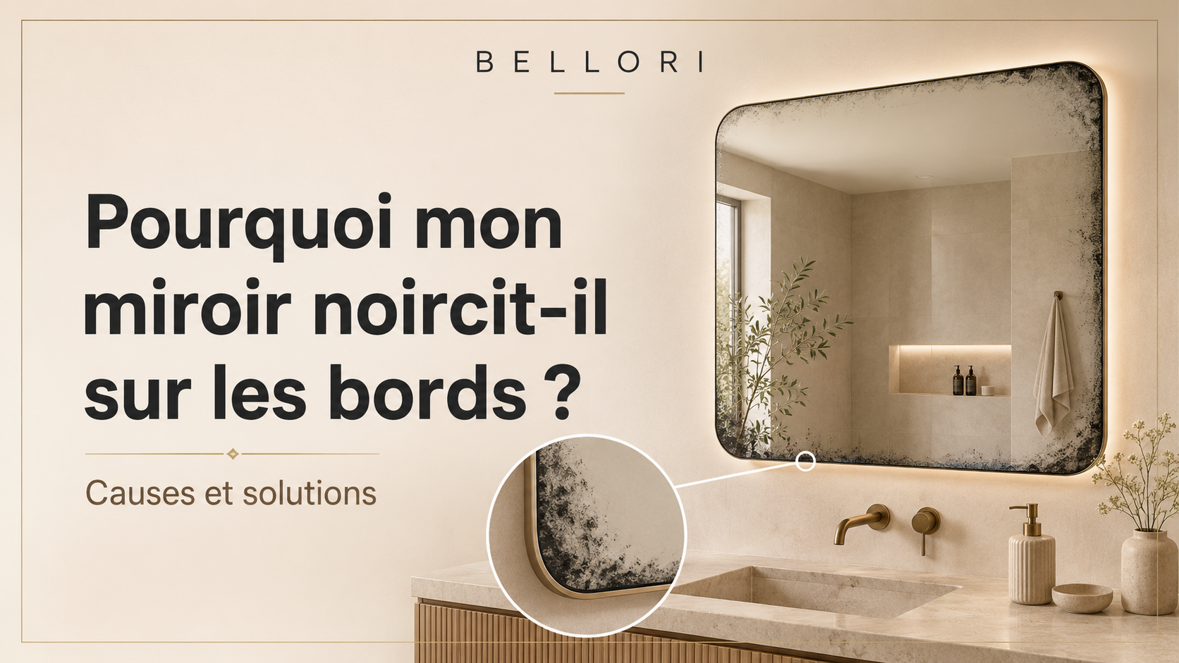 Pourquoi mon miroir noircit-il sur les bords ? Causes et solutions