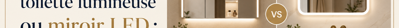 Armoire de toilette lumineuse ou miroir LED : que choisir ?