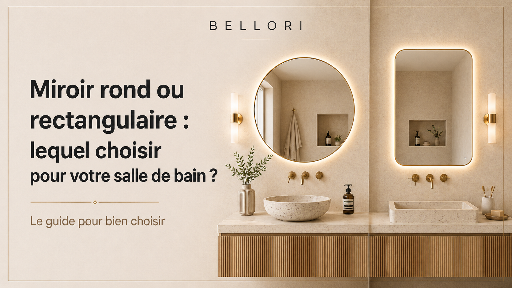Miroir rond ou rectangulaire : lequel choisir pour votre salle de bain ?