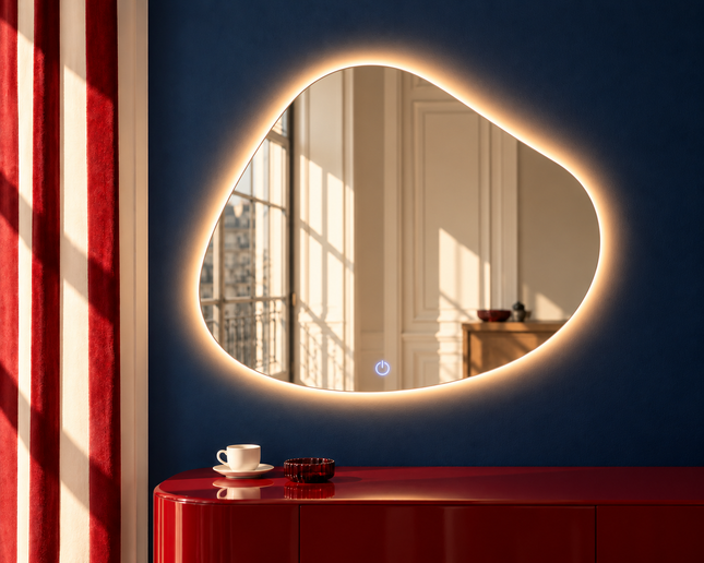 Miroir Luxe Design Salle De Bain Led Antibuée 73x80 Zurich – Bellori