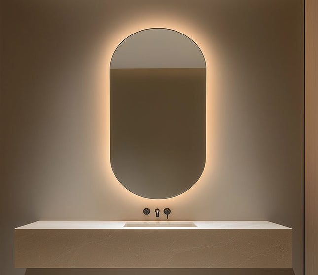 Miroir Ovale Salle De Bain Led Antibuée 50x90 Basel – Bellori