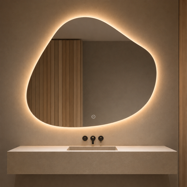 Miroir Luxe Design Salle De Bain Led Antibuée 73x80 Zurich – Bellori