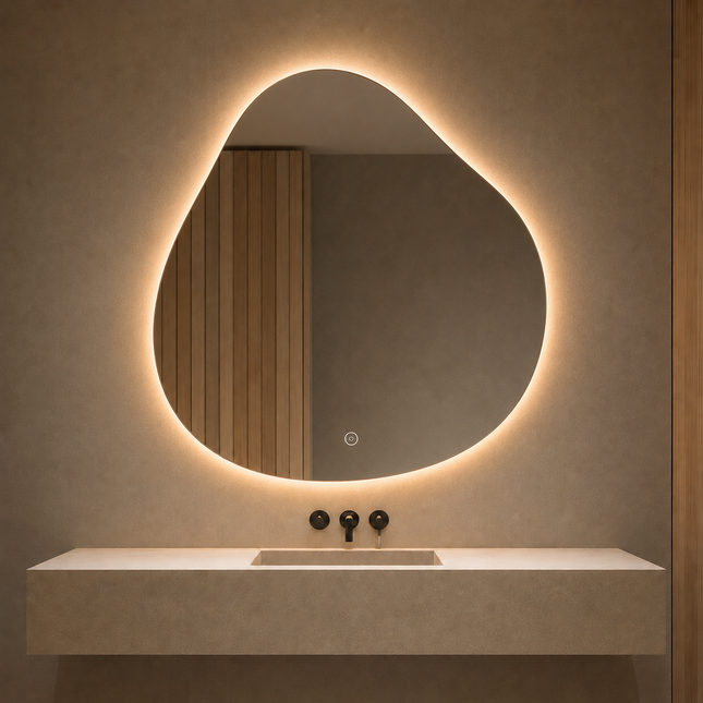 Miroir Luxe Design Salle De Bain Led Antibuée 73x80 Zurich