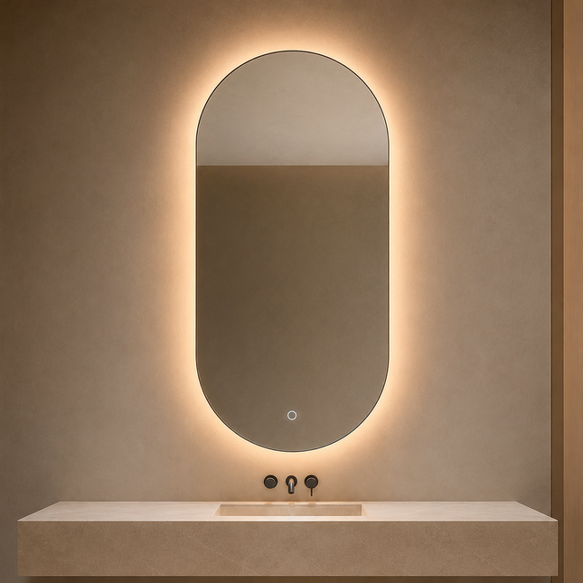 Miroir Ovale Salle De Bain Led Antibuée 50x90 Basel – Bellori
