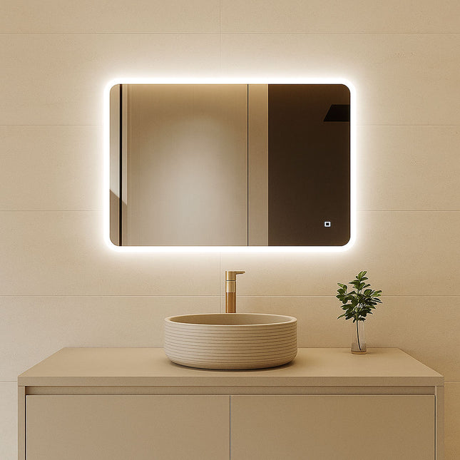Miroir Rectangulaire Salle De Bain Led Antibuée 80x60 Lausanne – Bellori