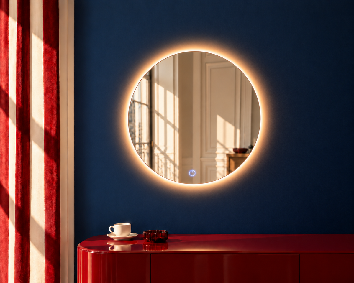 Miroir Rond Salle De Bain Led Antibuée 60x60 Genève – Bellori — Default Title