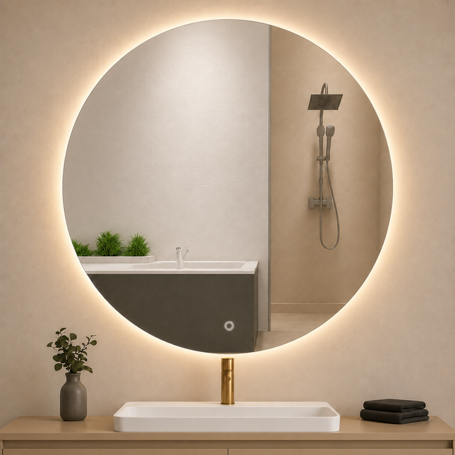 Miroir Rond Salle De Bain Led Antibuée 80x80 Genéve – Bellori