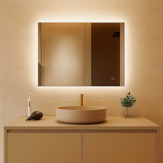 Miroir Salle de Bain Carré LED Antibuée Rétroéclairé – Bern Bellori