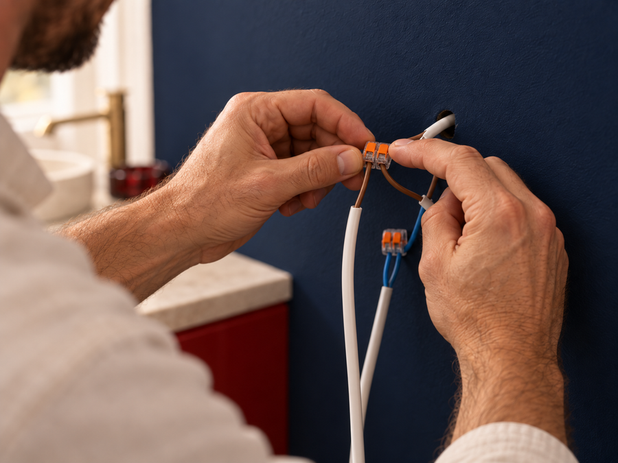 Branchement dans la boîte de connexion