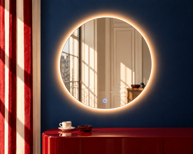 Miroir Rond Salle De Bain Led Antibuée 80x80 Genève – Bellori